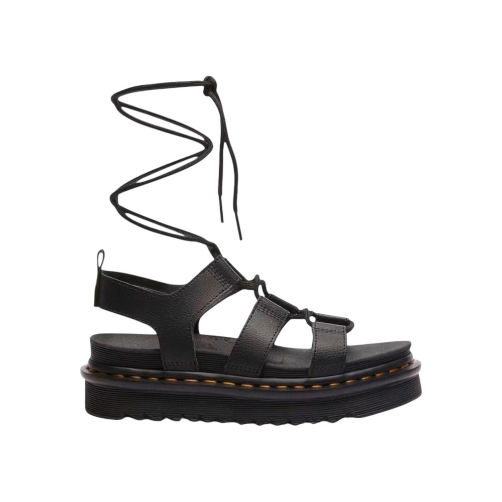 Dr. Martens Sandal Size 9 Black Nartilla Lace Up Gladiator Platform AW004 SK11W